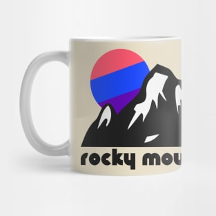 Retro Rocky Mountain ))(( Tourist Souvenir National Park Design Mug